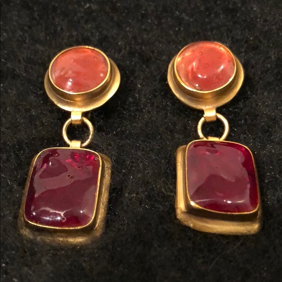 VINTAGE YVES SAINT LAURENT AUTHENTIC EARRINGS - Picture 2 of 8